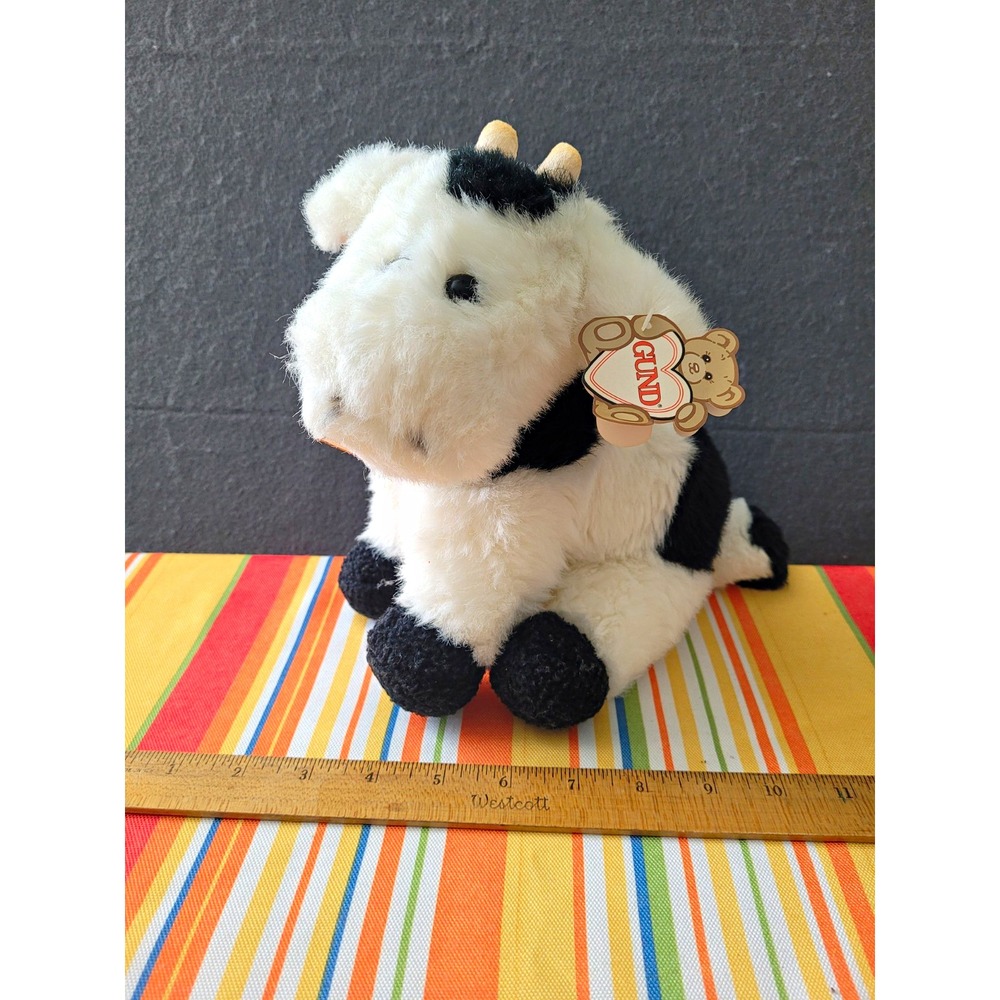 GUND Daisy Cow Plush Stuffed Animal Vintage 1987 Style 2525 Small 6-14in